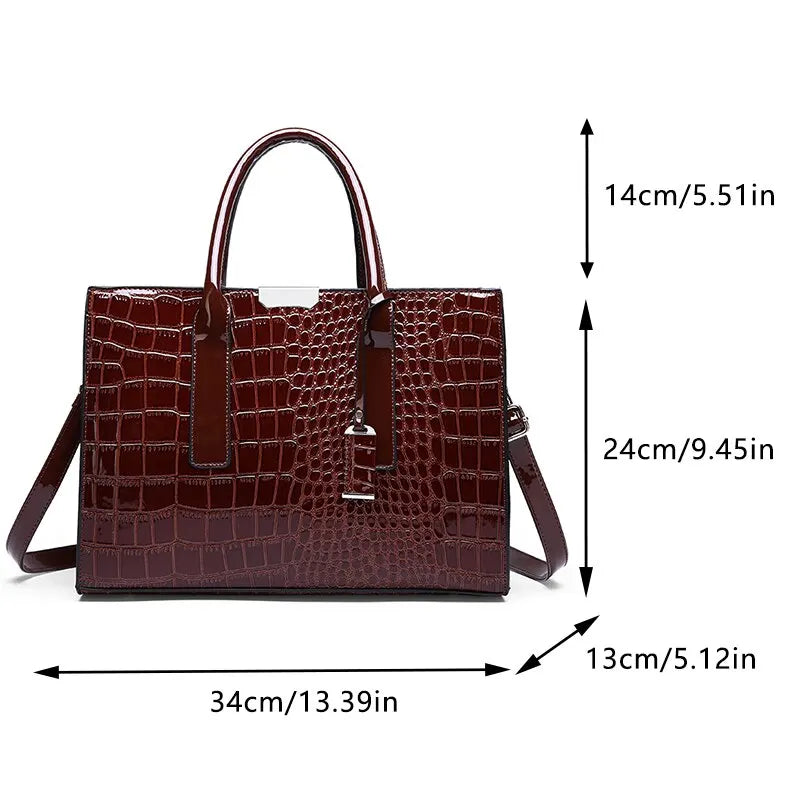 Maré Cacau™ Croco Handbag