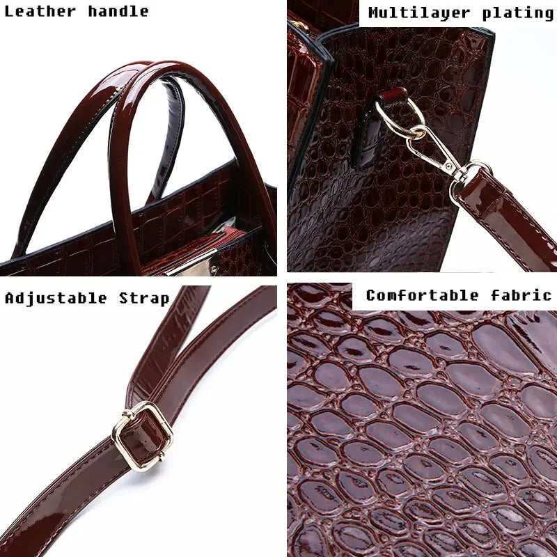 Maré Cacau™ Croco Handbag